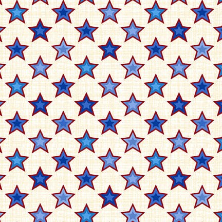 Liberty Hill Stars Cream - Priced by the 1/2 Yard - Liberty Hill by Color Principal for Henry Glass - 3191-44 Cream