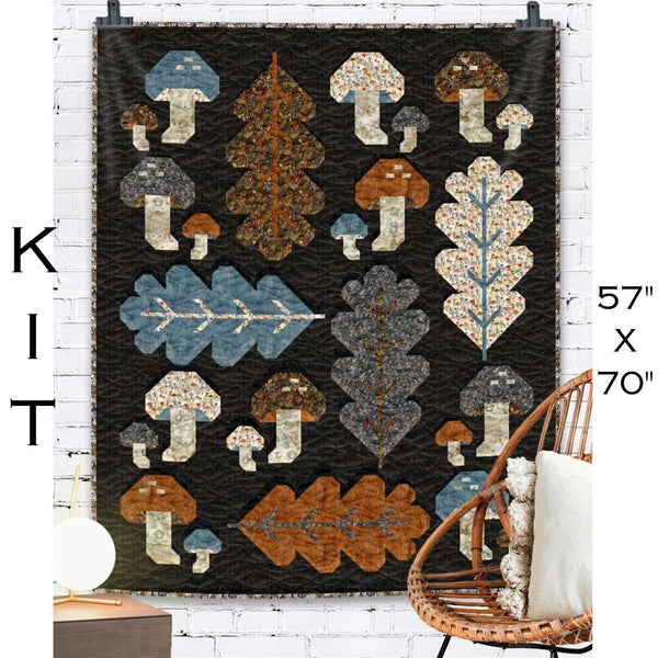Forest Fungi Quilt Kit - 57" x 70" - using Wild Wonder by Sue Zipkin for Clothworks