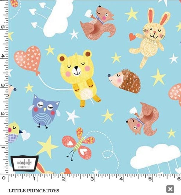 Little Prince Toys Blue - Priced by the Half Yard/Cut Continuous - Baby Love by Tracy Cottingham for Michael Miller Fabrics - DC11589-BLUE