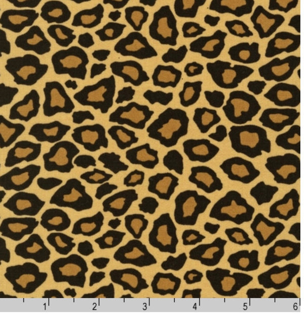 Leopard Print Fabric - Animal Print - Fabric By The Yard - 100% Cotton - Robert Kaufman Metro Earth