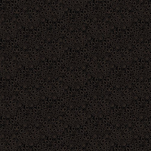 Lacey Feather Black on Black - Domino effect - 100% Cotton - Kanvas Studio - Tone on Tone - Fabric by the Yard - 1241499B