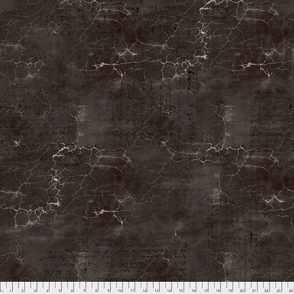 Cracked Shadow - Abandoned by Tim Holtz - Fabric By The Yard - 100% Cotton - Free Spirit Fabrics - PWTH128.BLACK