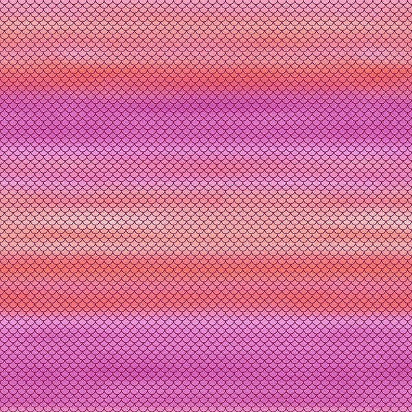Fish Scale Ombré Orange Violet - Fabric By The Yard - Mermaid Scales - Mermaid in Blue Jeans - 100% Cotton - Studio E Fabrics - 5586-35