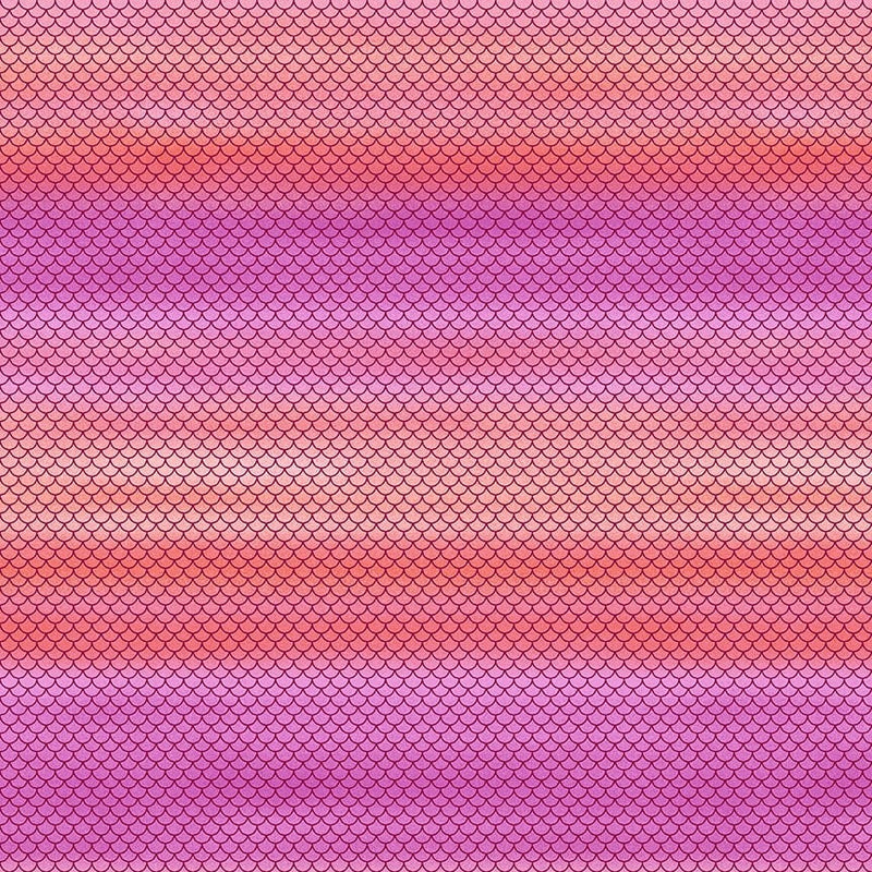 Fish Scale Ombré Orange Violet - Fabric By The Yard - Mermaid Scales - Mermaid in Blue Jeans - 100% Cotton - Studio E Fabrics - 5586-35