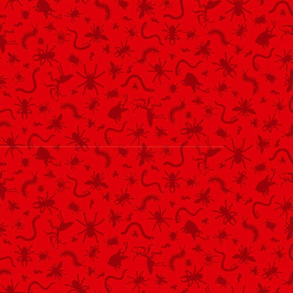 Tone on Tone Bugs - Tone on Tone Red - Fabric By The Yard - 100% Cotton - StudioE - 5765-88