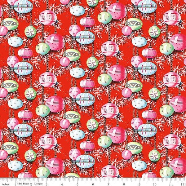 Retro Christmas Fabric