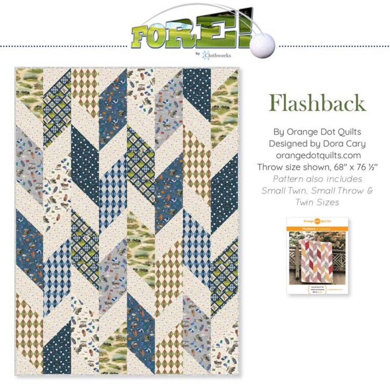 Fore! Flashback Quilt KIT - 68” x 76.5”