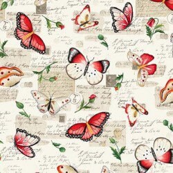 Butterfly Park - Butterflies on Black - 100% Cotton - Michael Miller Fabrics - DCX10824-BEIG