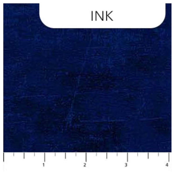 Ink Canvas Quilting Cotton - Navy Blue - Deborah Edwards for Northcott Fabrics - 100% Cotton - 9030-480