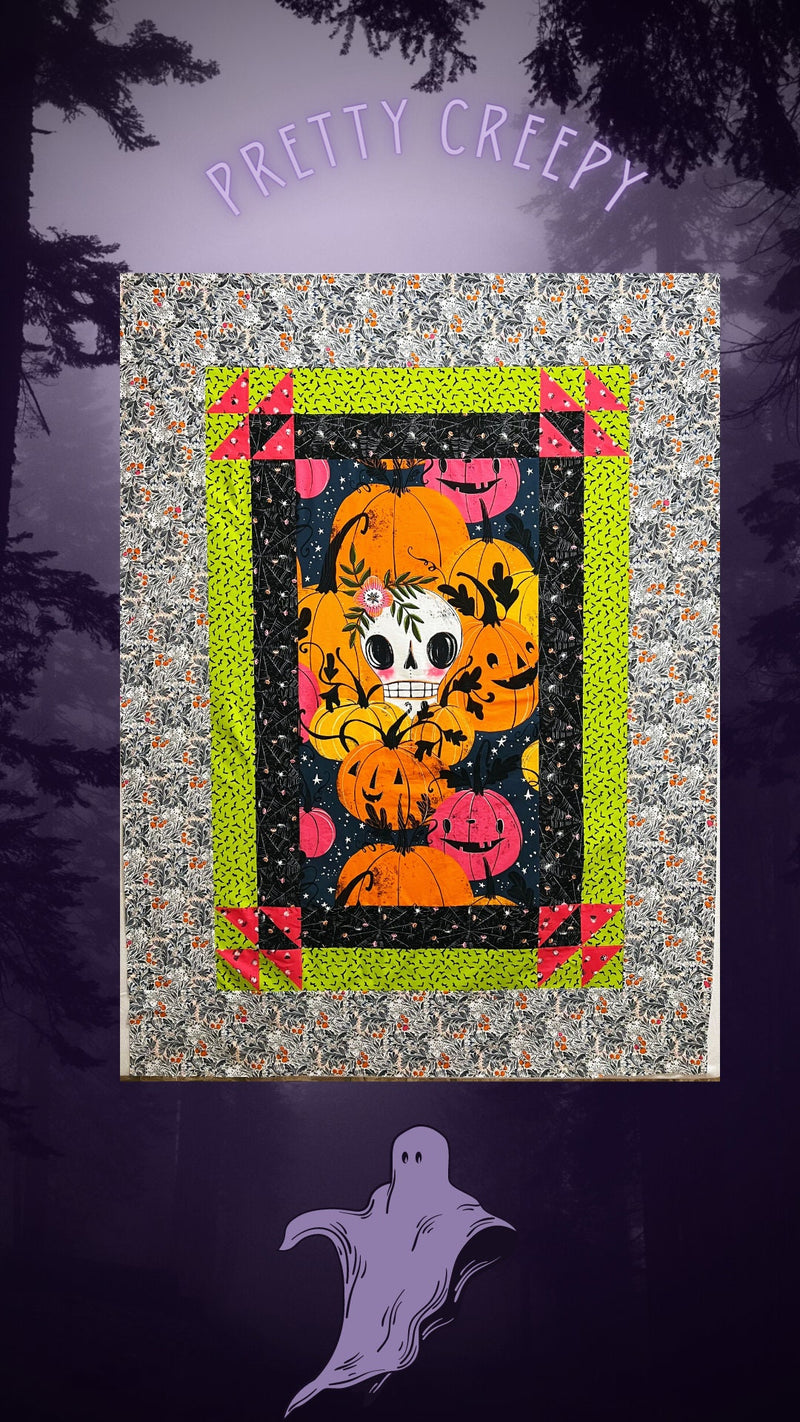 KIT Pretty Creepy Fernanda Quilt Kit - featuring Cori Dantini - Fernanda Quilt Pattern- 55” x 73”