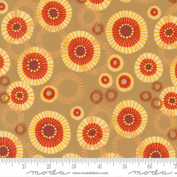 Mod Indian Blanket Flowers Caramel - Sold by the Half Yard - Forest Frolic - Robin Pickens for Moda - 48743 14