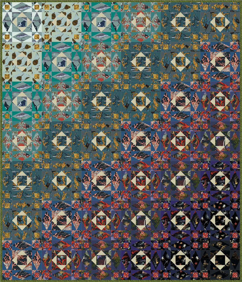 Into the Deep Quilt KIT - Mariana by Rachel Hauer - Free Spirit Fabrics - 72" x 84"