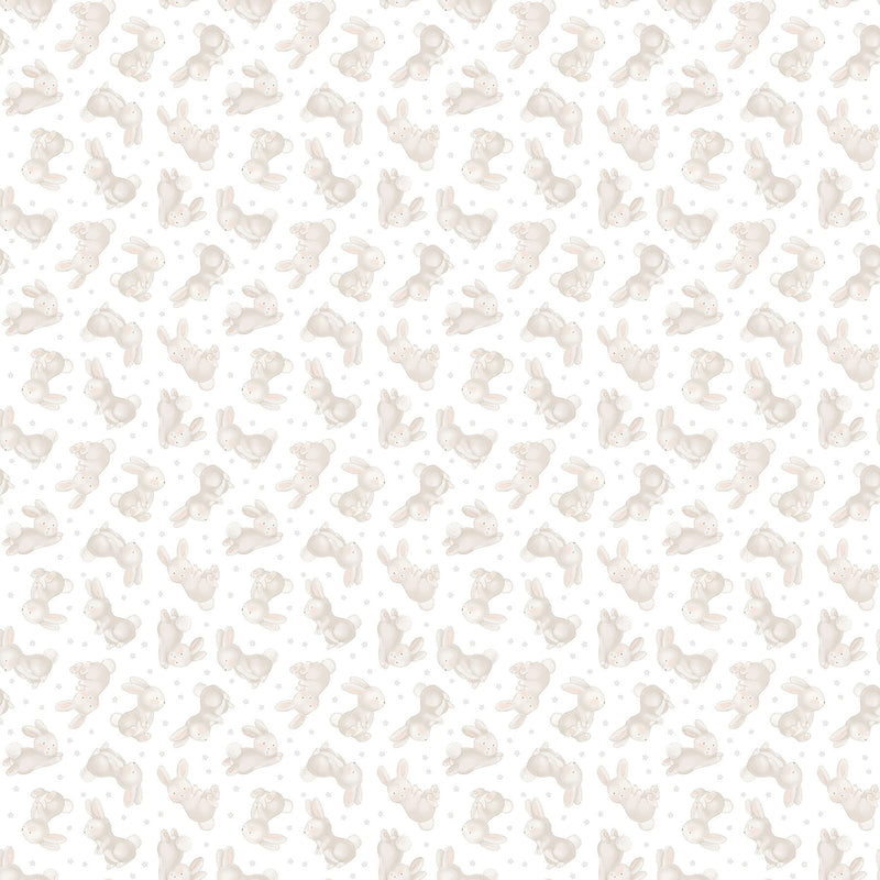 Bunny Toss Double Brushed Flannel - Sold by the Half Yard - Snuggle Bunny - 100% Cotton - F26663-10