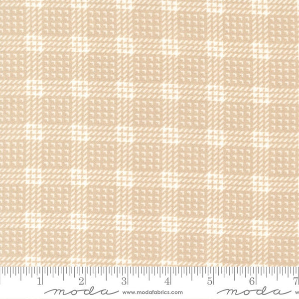 Mini Plaid Flannel Sand - Sold by the Half Yard - Lakeside Gatherings by Primintive Gatherings for Moda Fabrics - 49227 17F