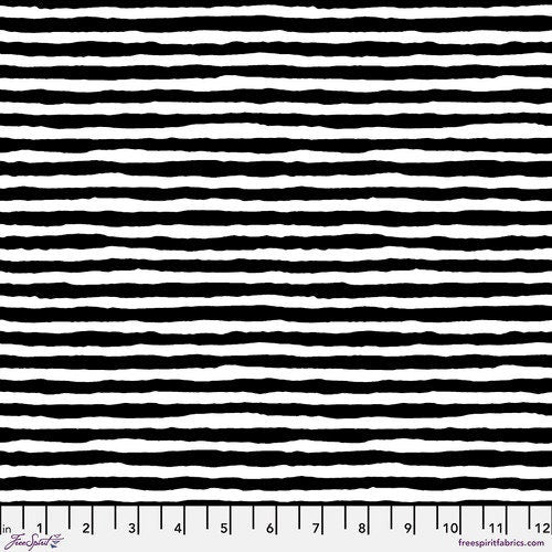 Comb Stripe White - Sold by the Half Yard - Brandon Mably/Kaffe Fassett Collective - Free Spirit Fabrics - PWBM084.WHITE