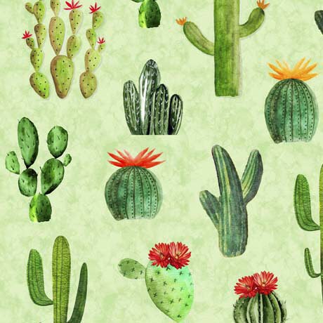 Cactus Light Green - Priced by the Half Yard - Cowboy Up by Morris Creative Group for QT Fabrics - 29848 H