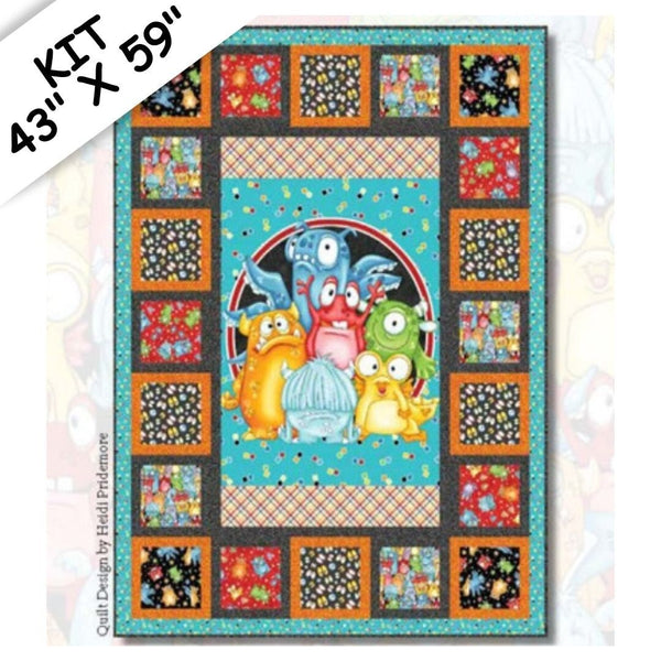 Monsterocity Quilt KIT 43" x 59" - Fabric by Shelley Comiskey - Pattern by Heidi Pridemore