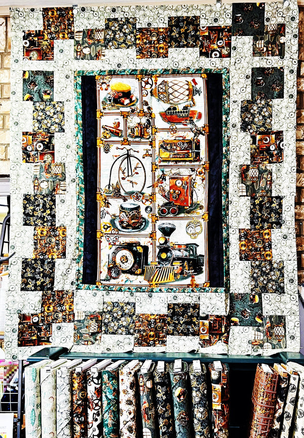 Time Travel Steampunk Quilt KIT 54" x 66" - Fabric by Blank Quilting
