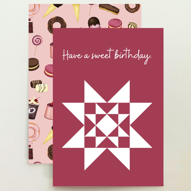 Quilt Star Sweet Treats Birthday Card