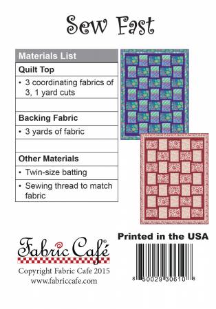 Sew Fast 3-yard Quilt Pattern