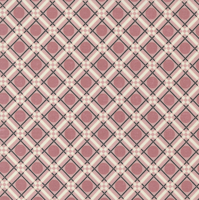 Owl O Ween Party Plaid in Pink - Urban Chiks for Moda Fabrics - 100% Cotton