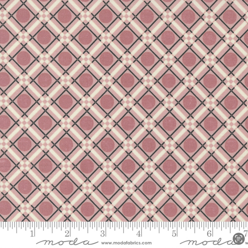 Owl O Ween Party Plaid in Pink - Urban Chiks for Moda Fabrics - 100% Cotton