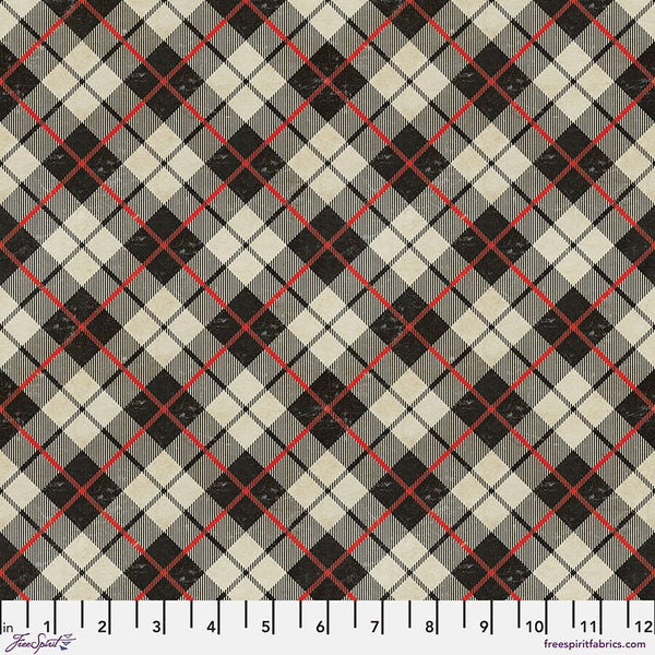 Holiday Plaid Flannel - Wonderland by Tim Holtz - Sold by the Half Yard - 2-ply Flannel - 100% Cotton - Free Spirit - FNTH009.NEUTRAL