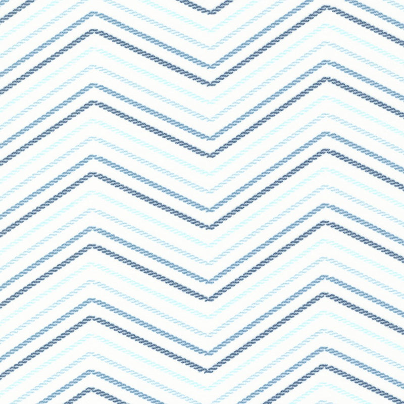Double Zig Zag Stripes Flannel Cloud - Sold by the Half Yard - Lakeside Gatherings by Primintive Gatherings for Moda Fabrics - 49222 11F