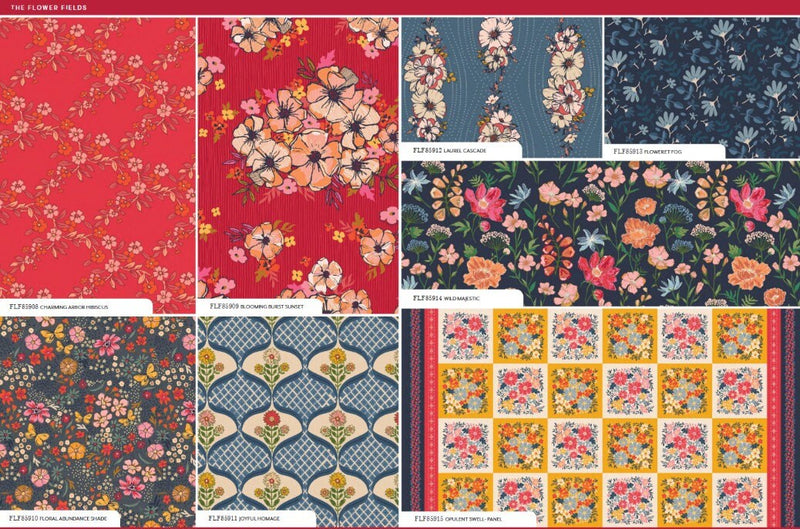 The Flower Fields 10" Squares by Maureen Cracknell - 42 pcs - Art Gallery Fabrics - 10WFLF