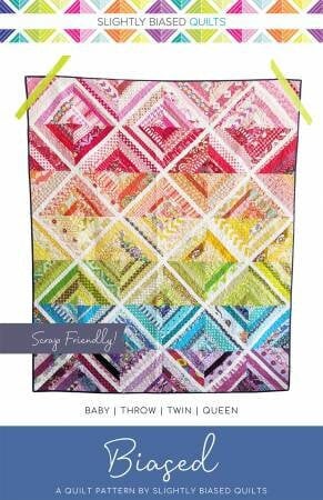 Biased Quilt Pattern - Slightly Biased Quilts - Multiple Sizes Included - Scrap Quilt