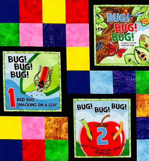 Bug Bug Bug Soft Book Quilt KIT 58" x 61" - Fabric by Tim Read