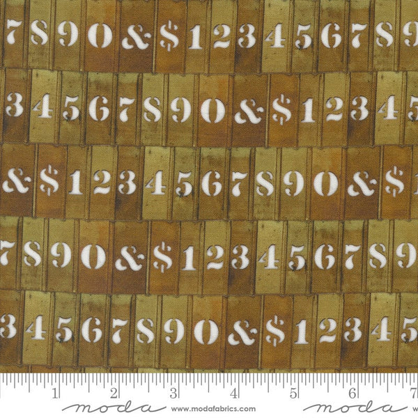 Number Stencils Curated in Color - Priced by the Half Yard - Cathe Holden for Moda Fabrics - 7463 19