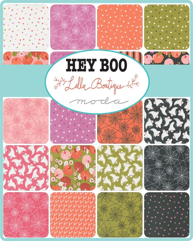 Boo Words in Midnight - Priced by the Half Yard - Lella Boutique for Moda Fabrics - 5212 16