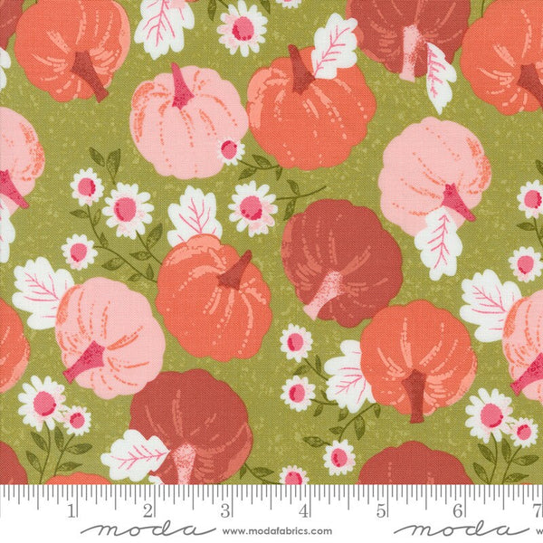 Pumpkin Patch in Witchy Green - Priced by the Half Yard - Lella Boutique for Moda Fabrics - 5210 17