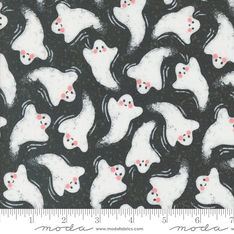 Friendly Ghost in Midnight - Priced by the Half Yard - Lella Boutique for Moda Fabrics - 5211 16