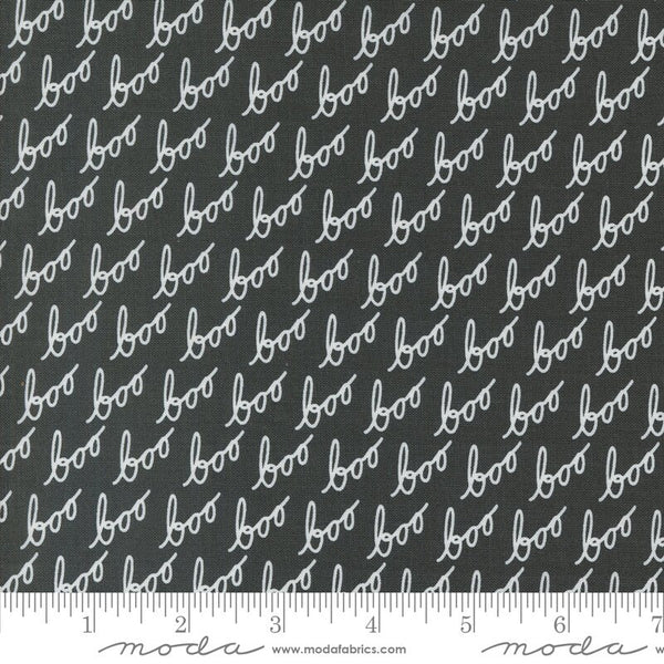 Boo Words in Midnight - Priced by the Half Yard - Lella Boutique for Moda Fabrics - 5212 16