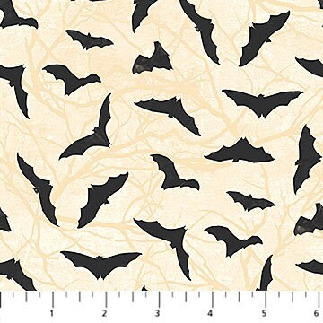 Hallow's Eve Bats - Priced by the Half Yard/Cut Continuous - Cerrito Creek for Northcott Fabrics - 27090-12