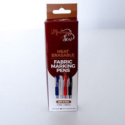 Madam Sew Heat Erasable Pen Set - 4 Colors with Refills - A1AHEFMPB2B
