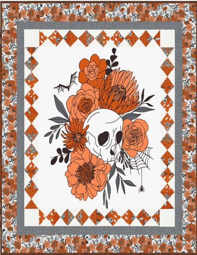 Haunted Garden in Pumpkin/Ghost - Priced by the Half Yard/Cut Continuous - Alli K Designs for Moda Fabrics - 11540 11