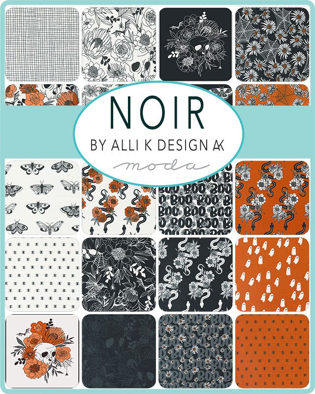 Noir Panel - 36" x 44" - Priced by the Panel - Alli K Designs for Moda Fabrics - 11548 11
