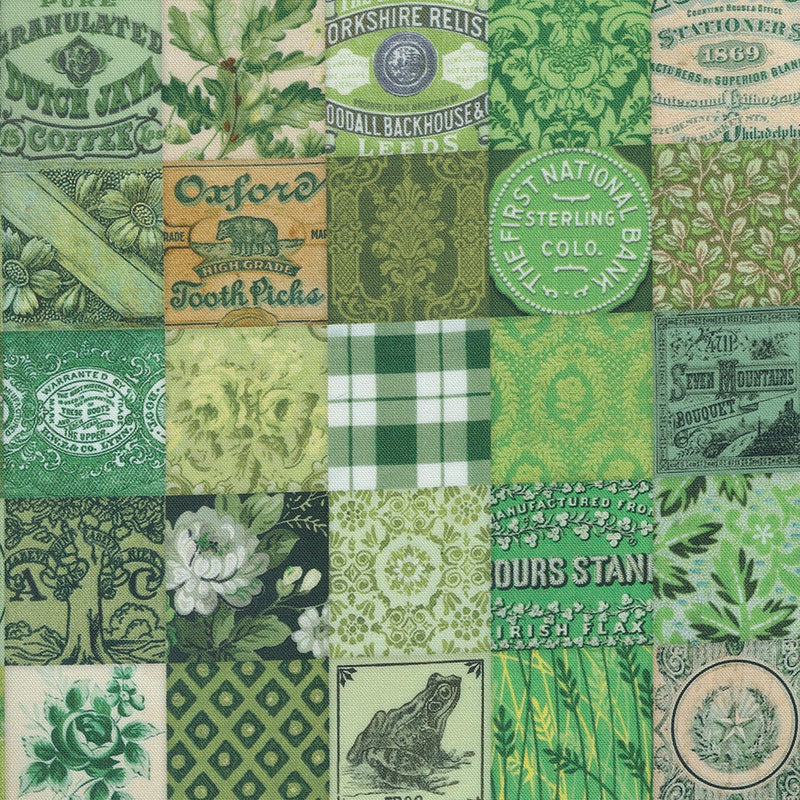 Green Patchwork Curated in Color - Priced by the Half Yard - Cathe Holden for Moda Fabrics - 7461 15