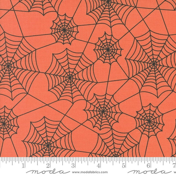 Spider Webs in Soft Pumpkin - Priced by the Half Yard - Lella Boutique for Moda Fabrics - 5213 12