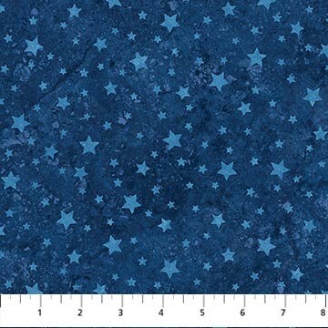 Navy Tonal Stars - Stars and Stripes 12 - Priced by the Half Yard/Cut Continuous - Linda Ludovico for Northcott Fabrics - 27017-49