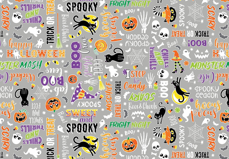 Monster Mash Glow in the Dark - Priced by the Half Yard/Cut Continuous - Chills & Thrills - Benartex Fabrics - 14606G-08