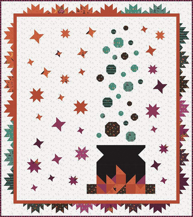 Bubbling Brew Quilt Pattern - 74" x 86" - Jennifer Long of Sew A Story for Riley Blake Designs - P177-BUBBLINGBREW