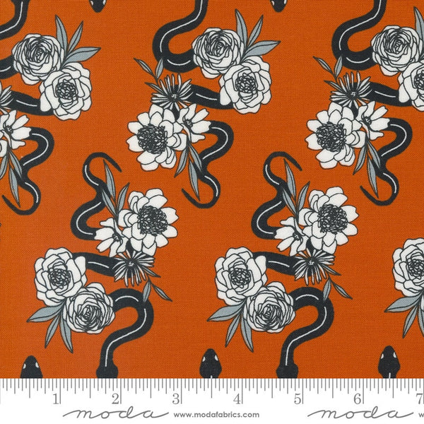 Slithering Snakes in Pumpkin - Priced by the Half Yard/Cut Continuous - Alli K Designs for Moda Fabrics - 11542 14