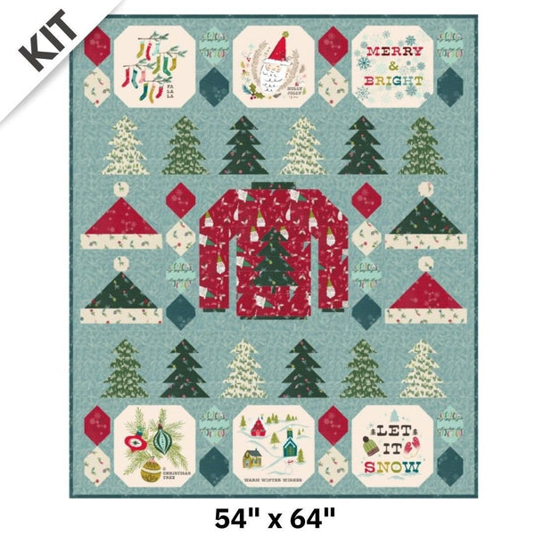 Sweater Weather Quilt KIT - Features Cozy Wonderland by Fancy That Design House - 54” x 64”