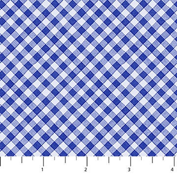 Autumn Gathering Blue Gingham - Priced by the 1/2 Yard/Cut Continuous - Jennifer Nilsson for Northcott Fabrics - 26942 44