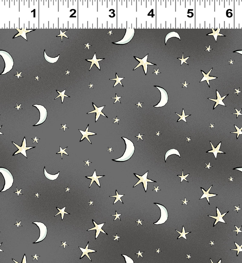 Halloween Parade Night Sky Dark Gray - Priced by the 1/2 Yard/Cut Continuous - Clothworks - Y4116-7