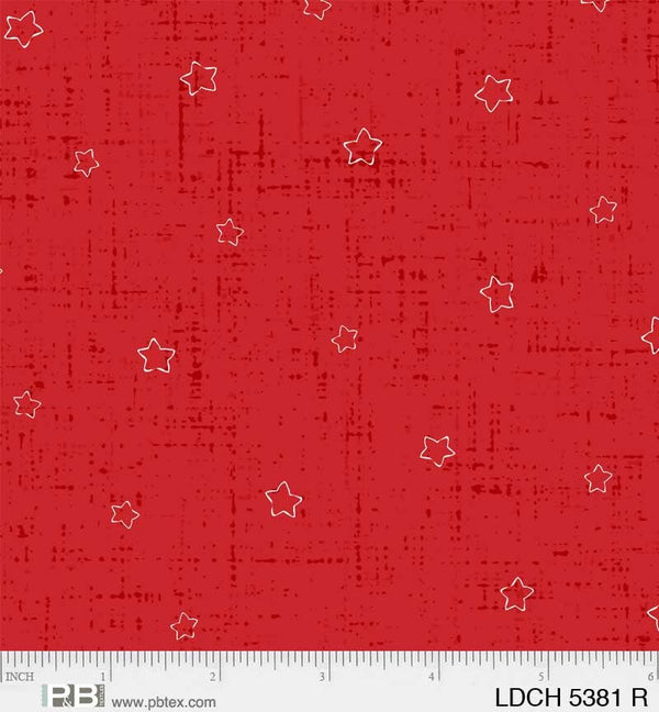 Christmas Darlings Stars Red - Priced per 1/2 Yard/Cut Continuous - Sillier Than Sally - 05381 R